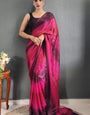 Classique One Minute Ready To Wear Dark Pink Nylon Silk Saree