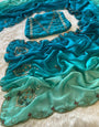 Graceful One Minute Ready To Wear Sea Green Rangoli Silk Saree