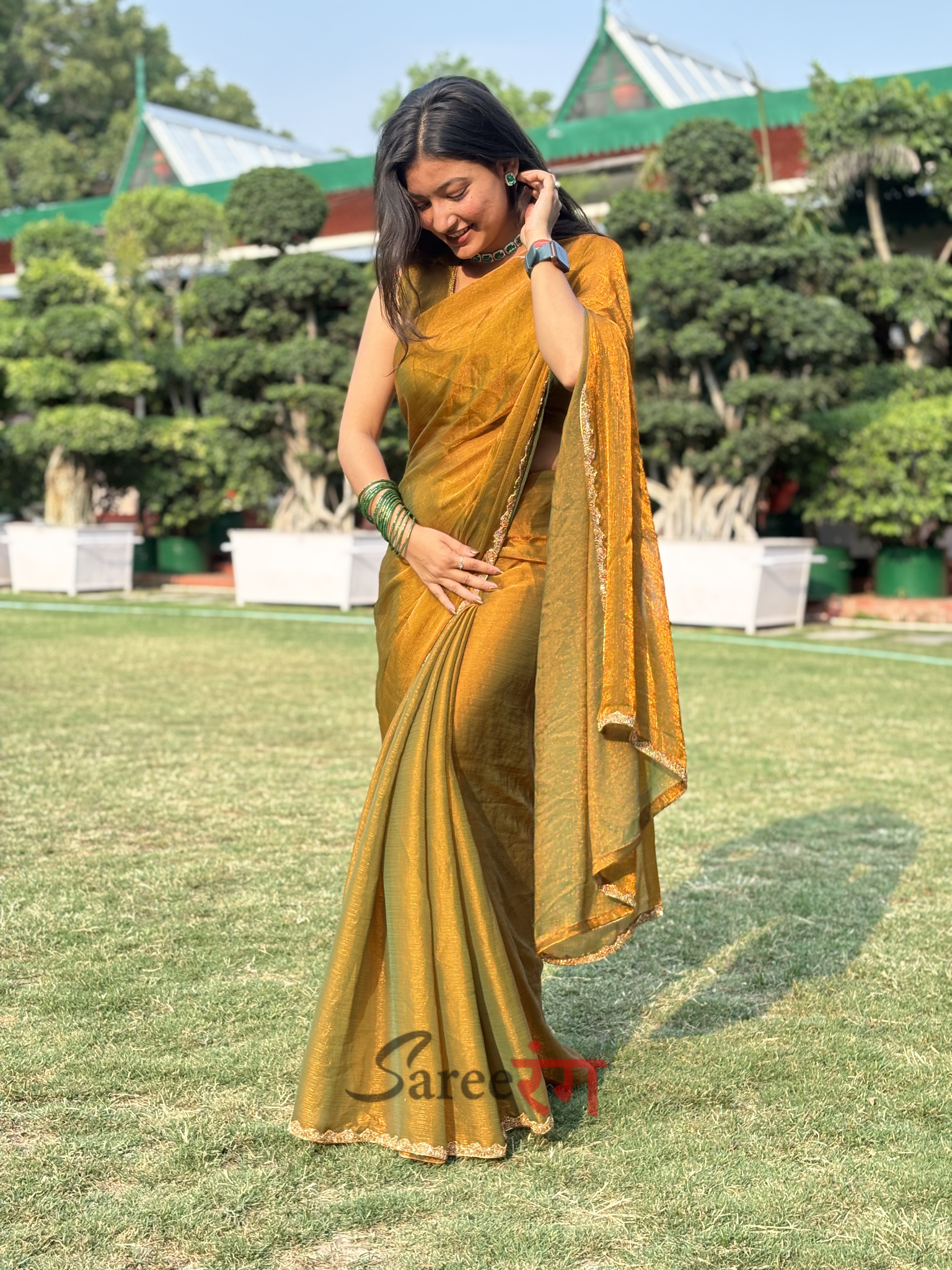 Graceful Green Fancy Silk Saree With Outstanding Blouse Piece