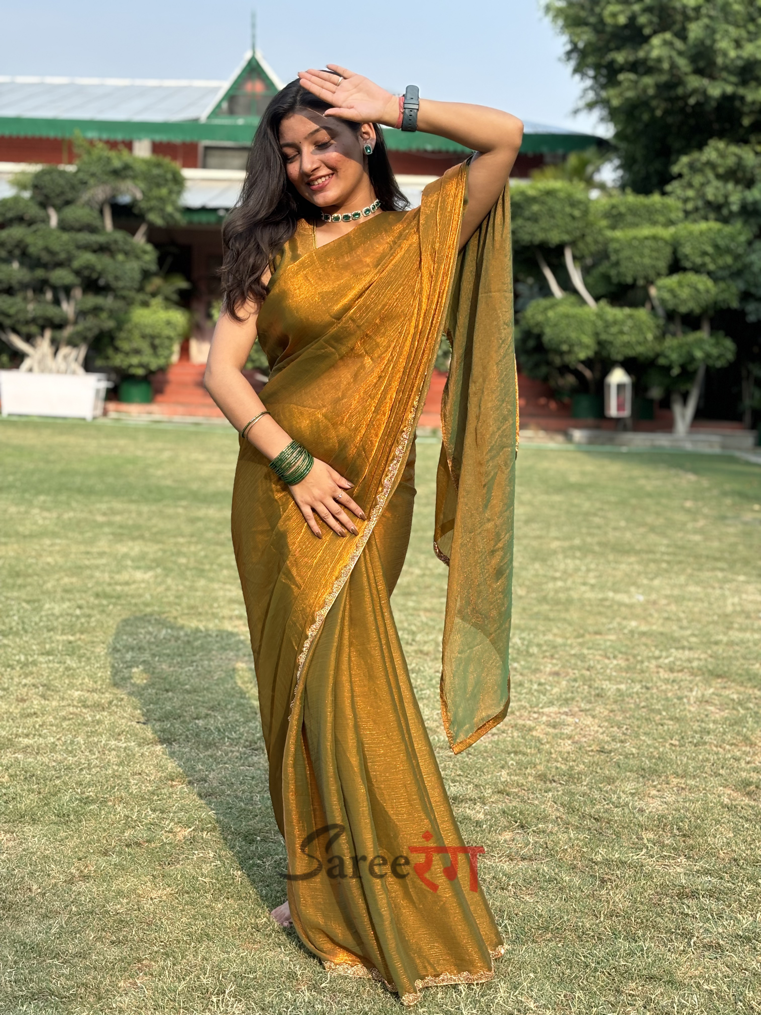 Graceful Green Fancy Silk Saree With Outstanding Blouse Piece