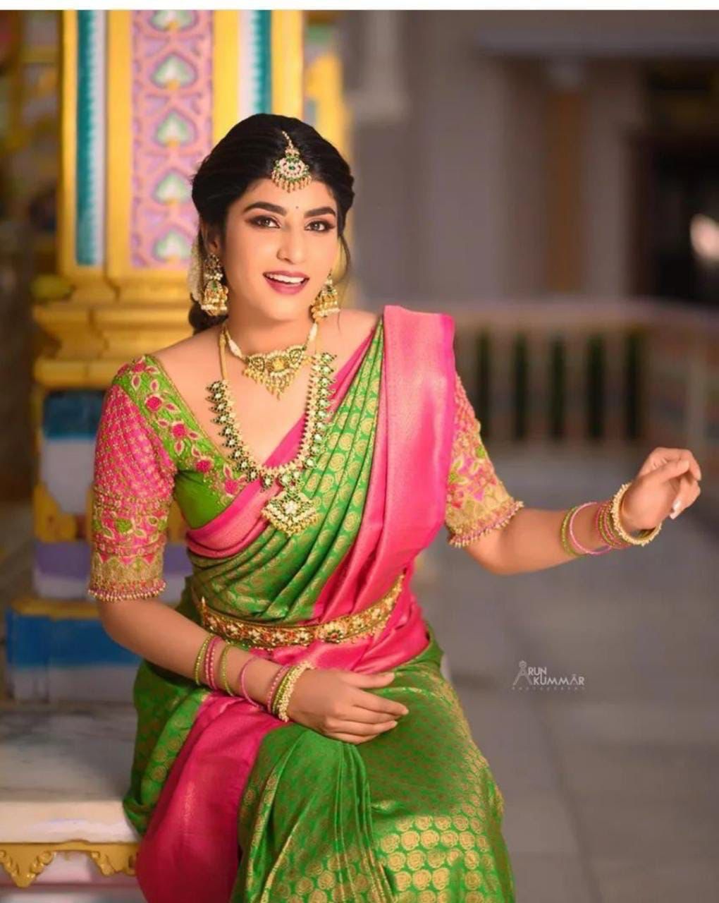 Ebullience Parrot Green Soft Silk Weaving Saree