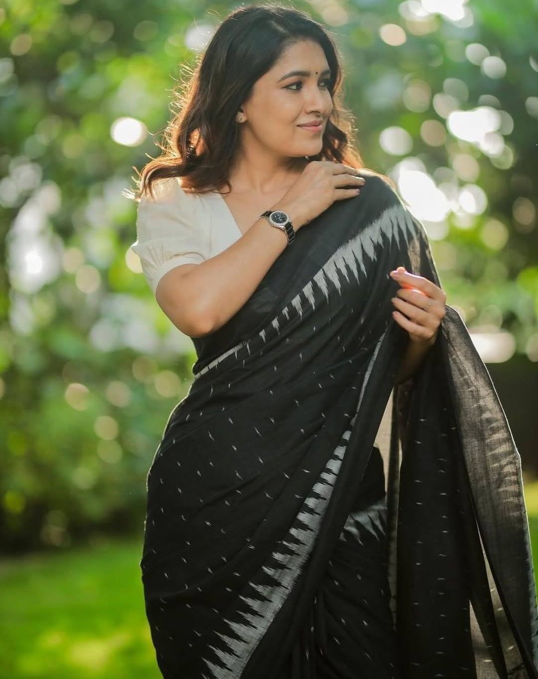 Faultless One Minute Ready To Wear Charcoal Pure Soft Silk Saree