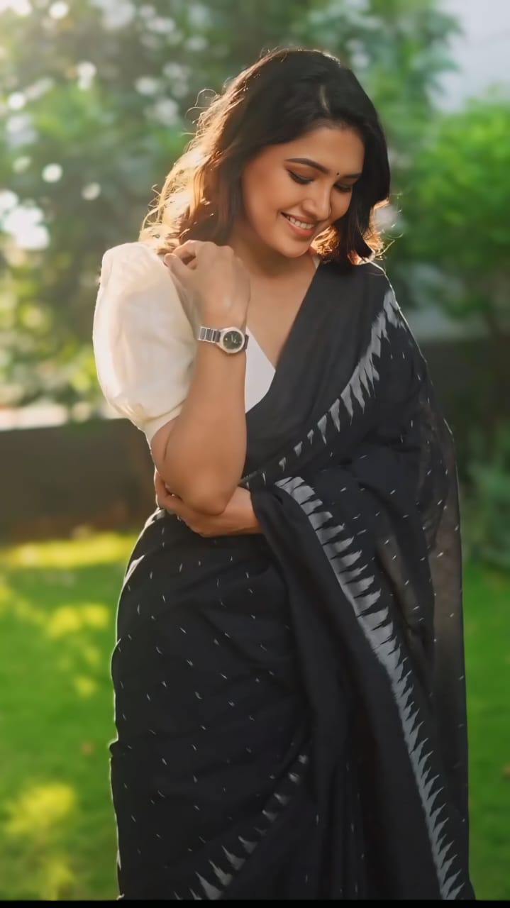 Faultless One Minute Ready To Wear Charcoal Pure Soft Silk Saree