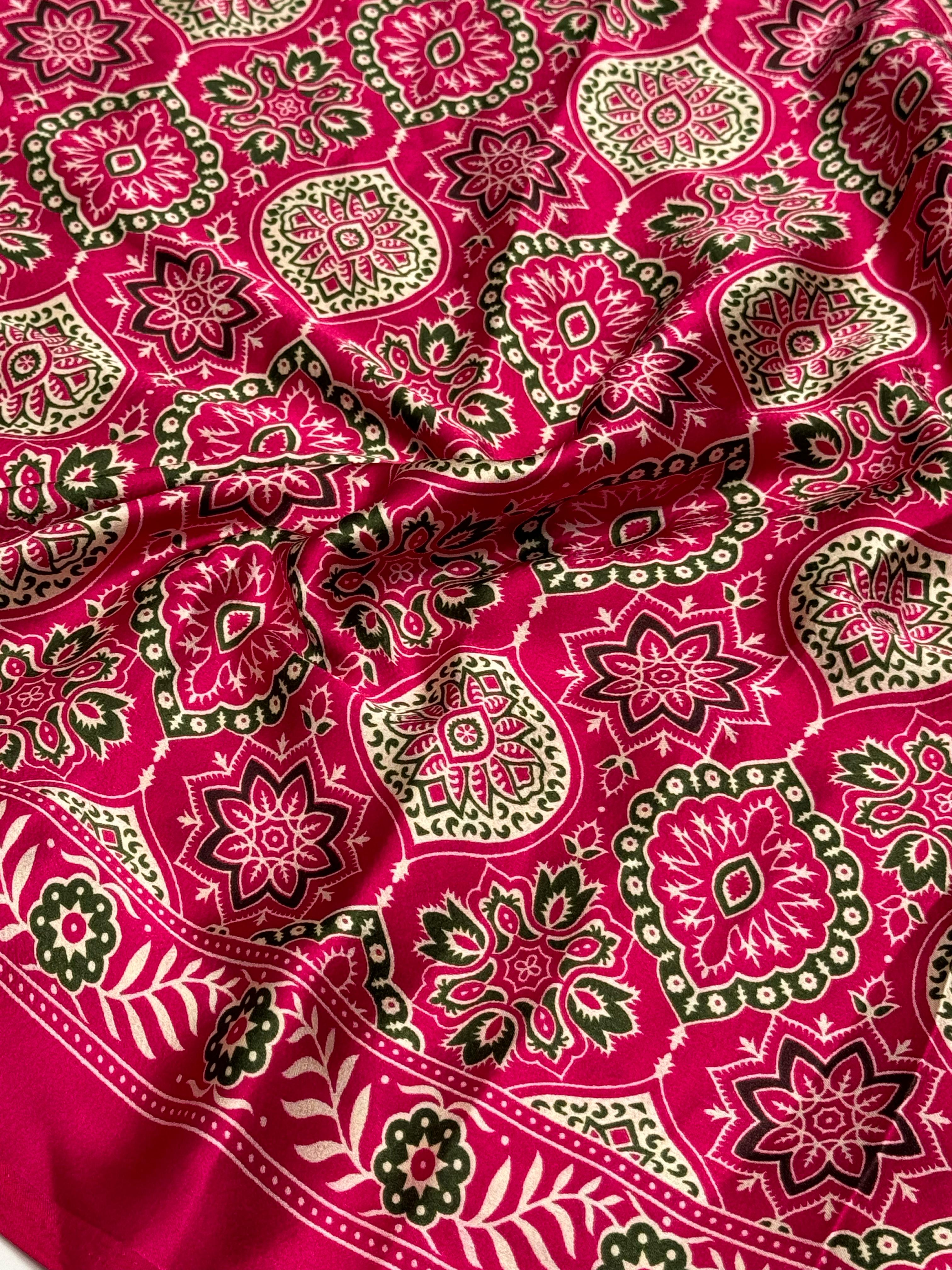 Akruti rani Modal Silk Ajrakh Natural Print Saree