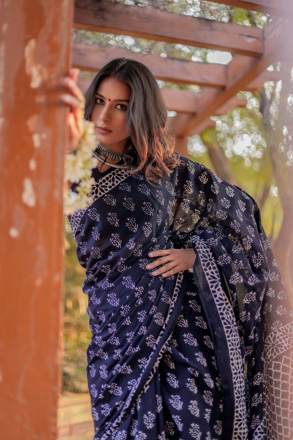 Petaline One Minute Ready To Wear Blue Pure Soft Linen Silk Saree
