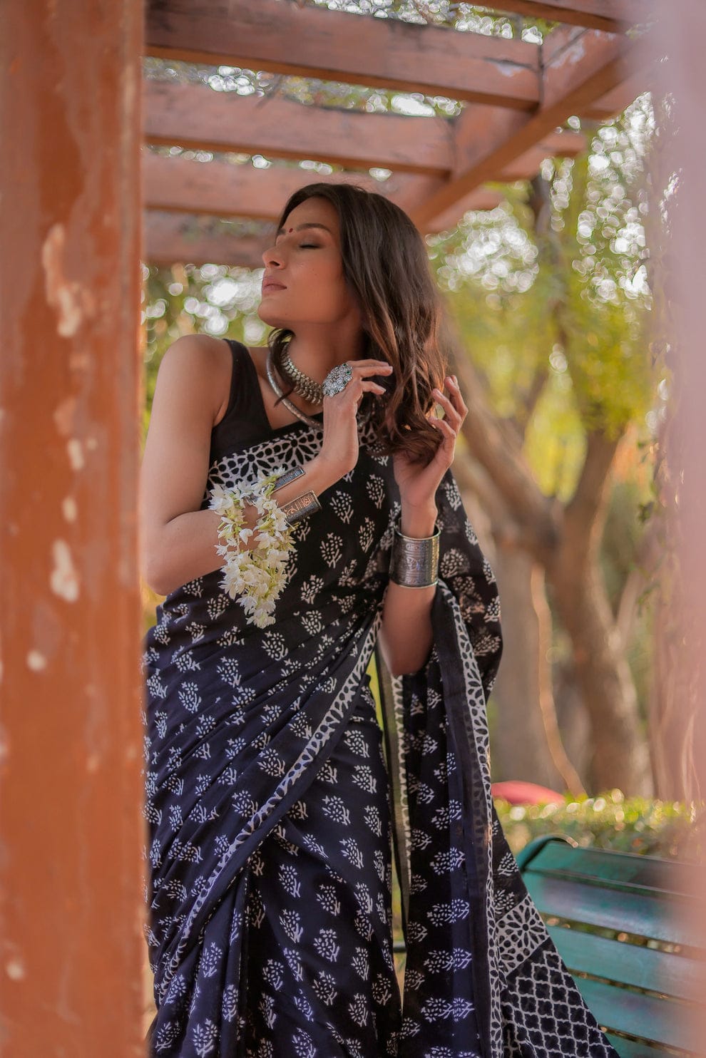Petaline One Minute Ready To Wear Blue Pure Soft Linen Silk Saree
