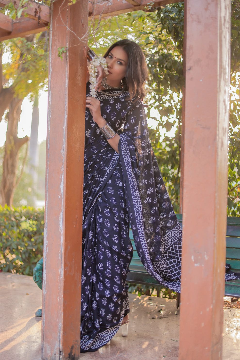 Petaline One Minute Ready To Wear Blue Pure Soft Linen Silk Saree