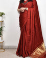 Fabulous  Plain Pure Modal Gajji Silk Saree With Zari Pallu Natural dyeing Saree