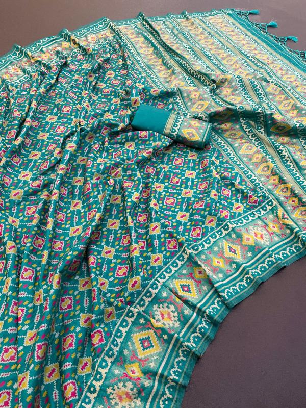 Rama Pure Look Soft Silk Patola Saree