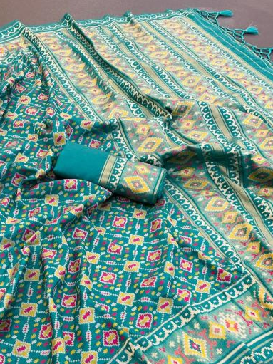Rama Pure Look Soft Silk Patola Saree