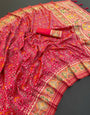 Deluxe Pink Pure Look Soft Silk Patola Saree