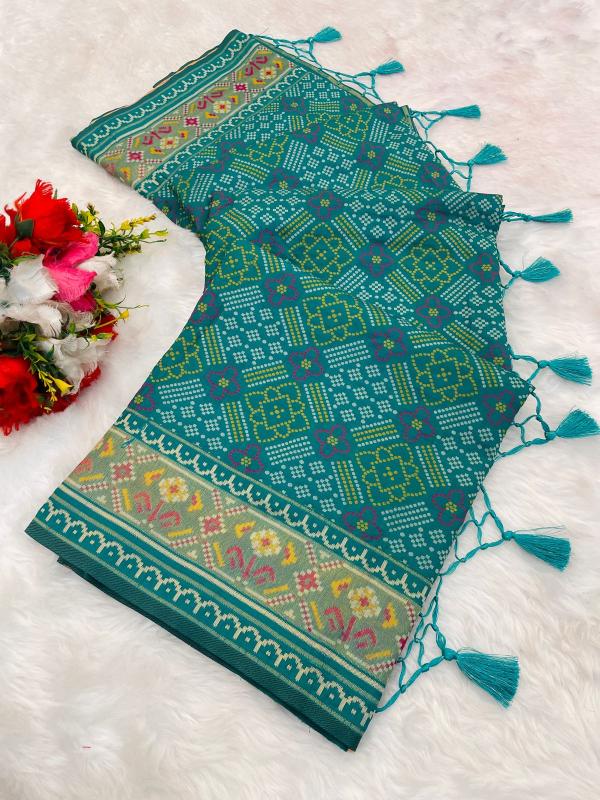 Rama Pure Look Soft Silk Bandhani Patola Saree