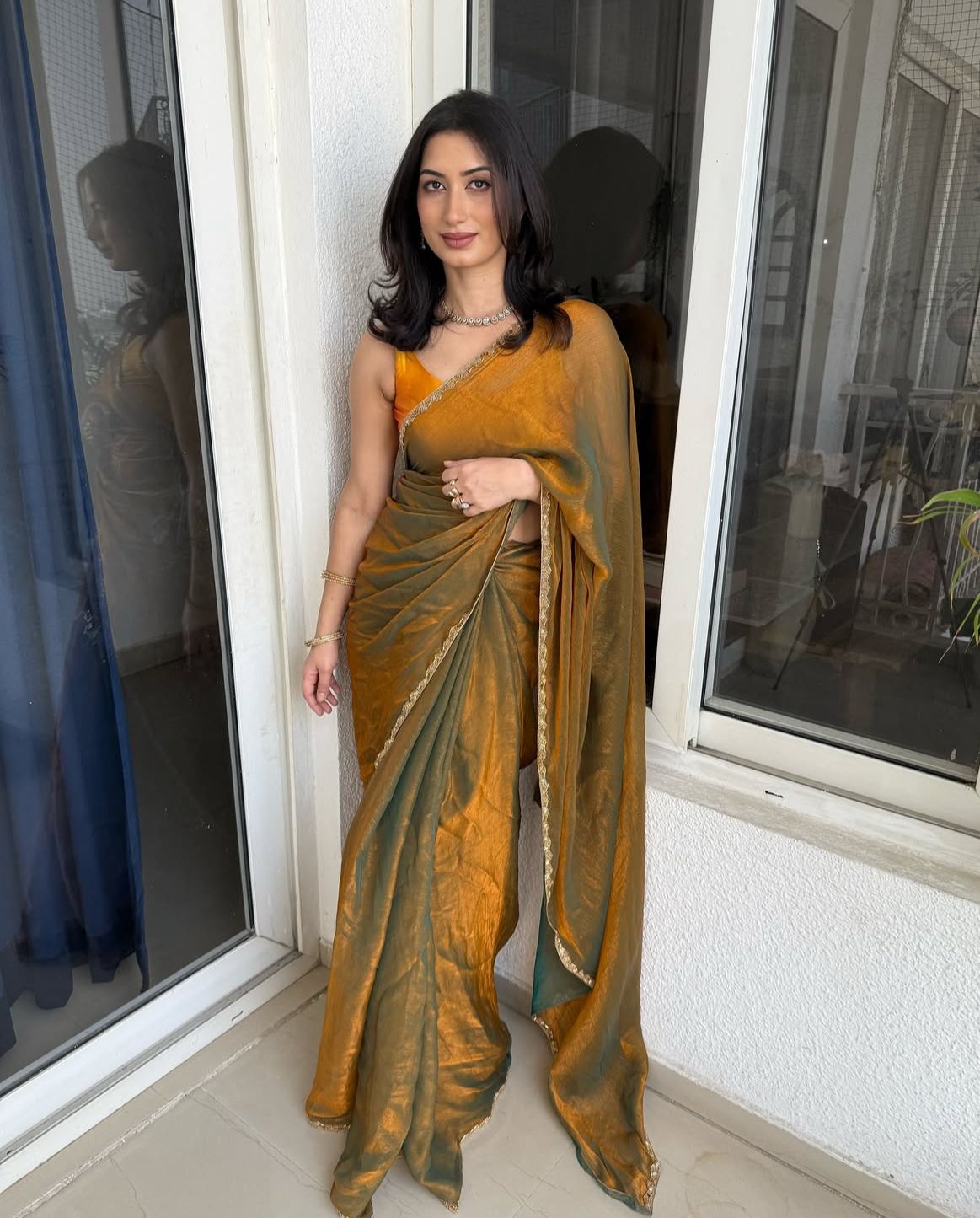Graceful Green Fancy Silk Saree With Outstanding Blouse Piece