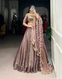 Luvender Fendi Silk Sequins and Thread Embroidery Work Lehenga Choli