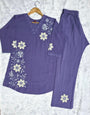 Lavender Heavy Rayon Embroidery Thread Work Co-Ords Set