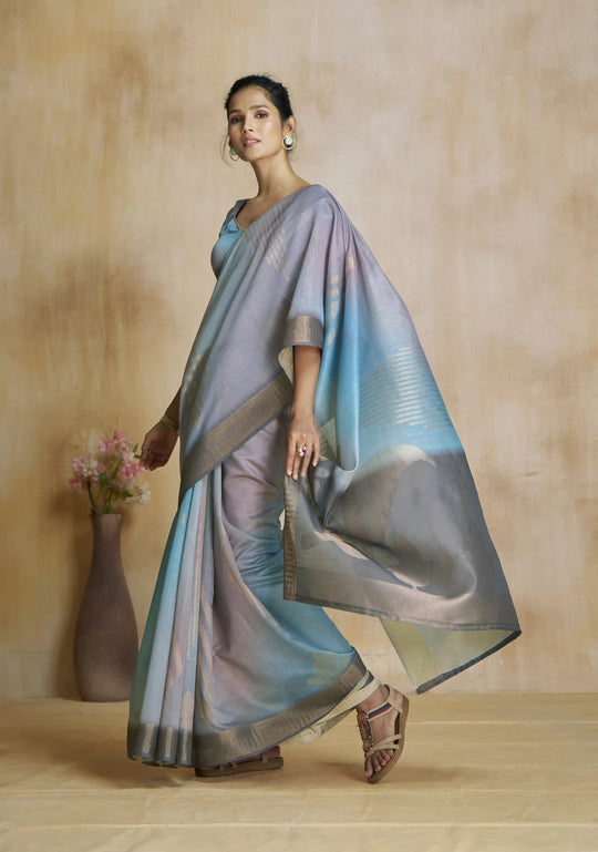 Watermelon Multicolor Fancy Modal Cotton Silk Printed Saree