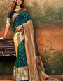 Pavitra Green Pure Paithani Silk Zari Weaving Saree