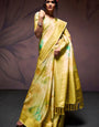 Rangrezza Yellow Soft Silk Printed Saree
