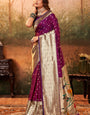 Pavitra Royal Purple Pure Paithani Silk Zari Weaving Saree
