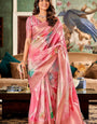 Shrinika Vivid Pink Pure Soft Silk Printed Saree