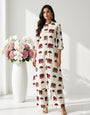 Maroon Rayon Cotton Elephant Printed 2pec Plazzo Set