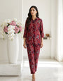 Hot Pink Rayon Cotton Printed With Foil Work 2pec Plazzo Set